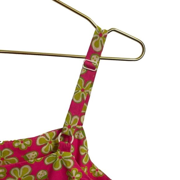 Vintage Lilly Pulitzer White Label Gidget Square Neck Mini Dress Pink Sands 8 - Picture 6 of 7